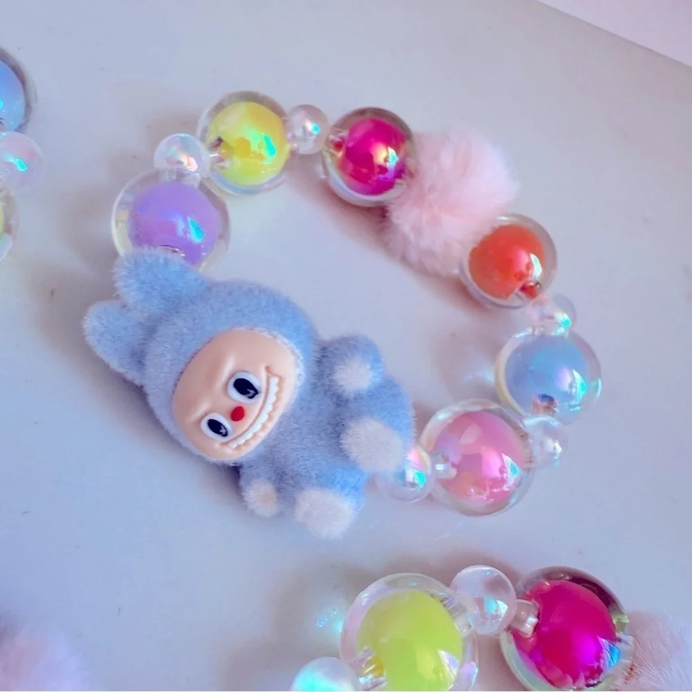 NWOT 1 Handmade Labubu Colorful Beaded Bracelets for Kids